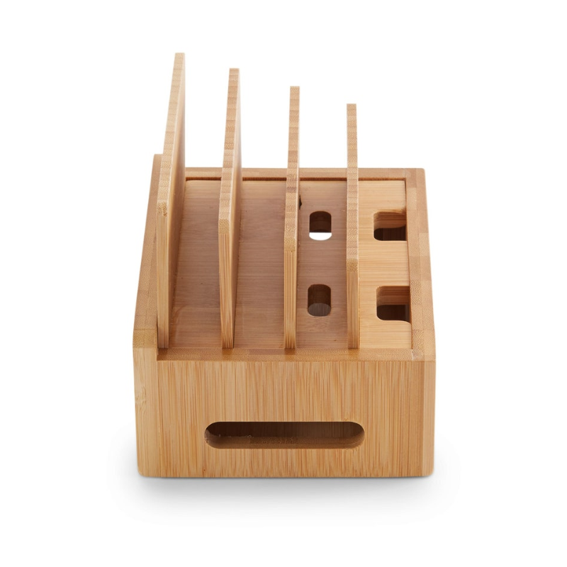 Bamboo Charging Station & Cord Organizer